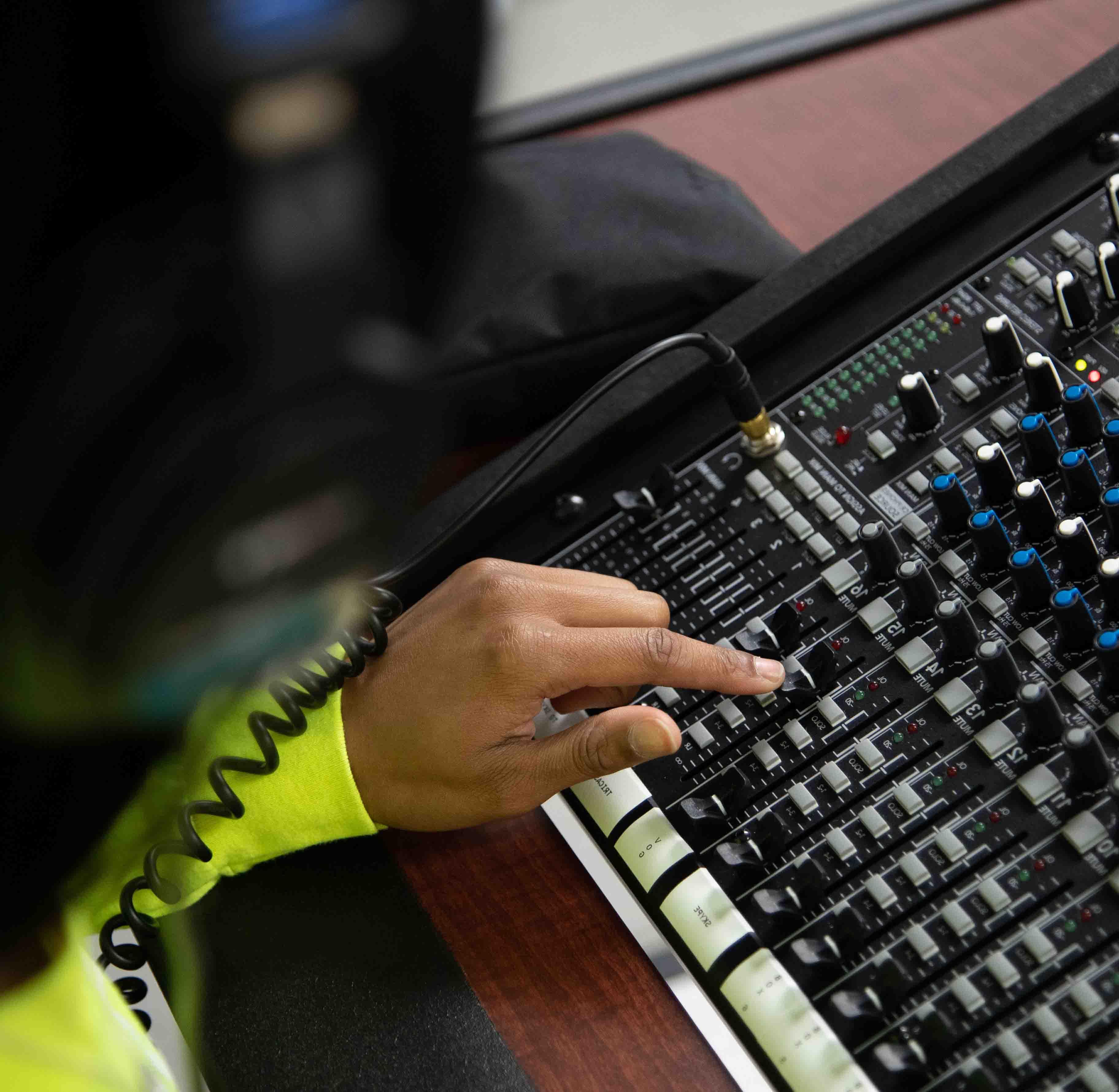 Person at a sound board